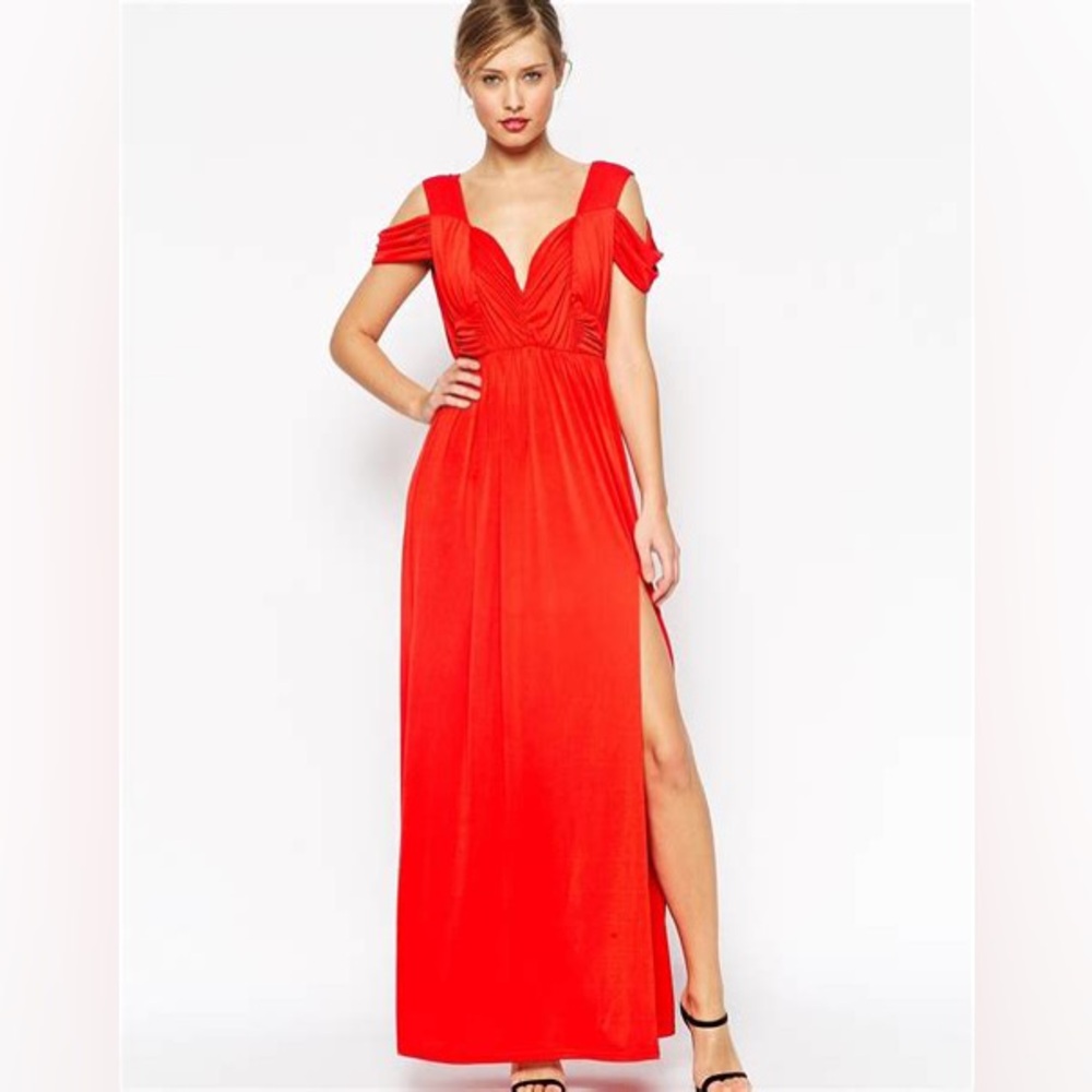 Red ASOS maxi dress